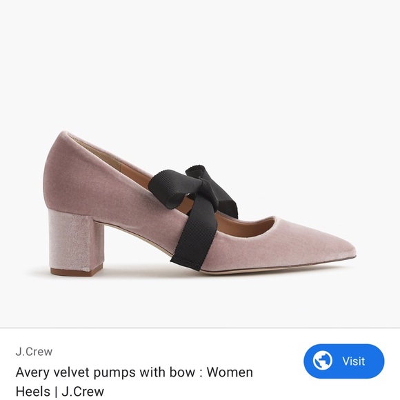 J. Crew Shoes - J. Crew Avery Velvet with Bow Heels/Pumps 7.5